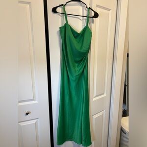 House of Harlow 1960 Emerald Green Satin dress